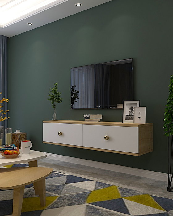 Hanah Home Zuzu 120 - Roble Zafiro, Blanco y Dorado